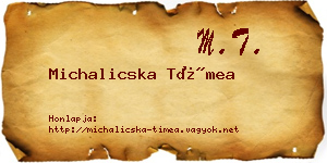 Michalicska Tímea névjegykártya